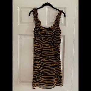 All in Favor Tiger Stripe Dress Size Medium